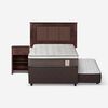 Cama Nido Rosen 1,5 Plazas New Style 6 + Respaldo + Velador Rachel