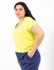 Polera Lisa Manga Corta Cuello Cuadrado Mujer Extralindas