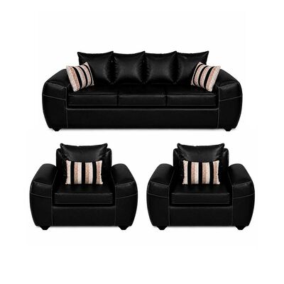 ELEGANT DETAIL Juego de Living Elegant Detail New Houston 3-1-1 Cuerpos Negro
