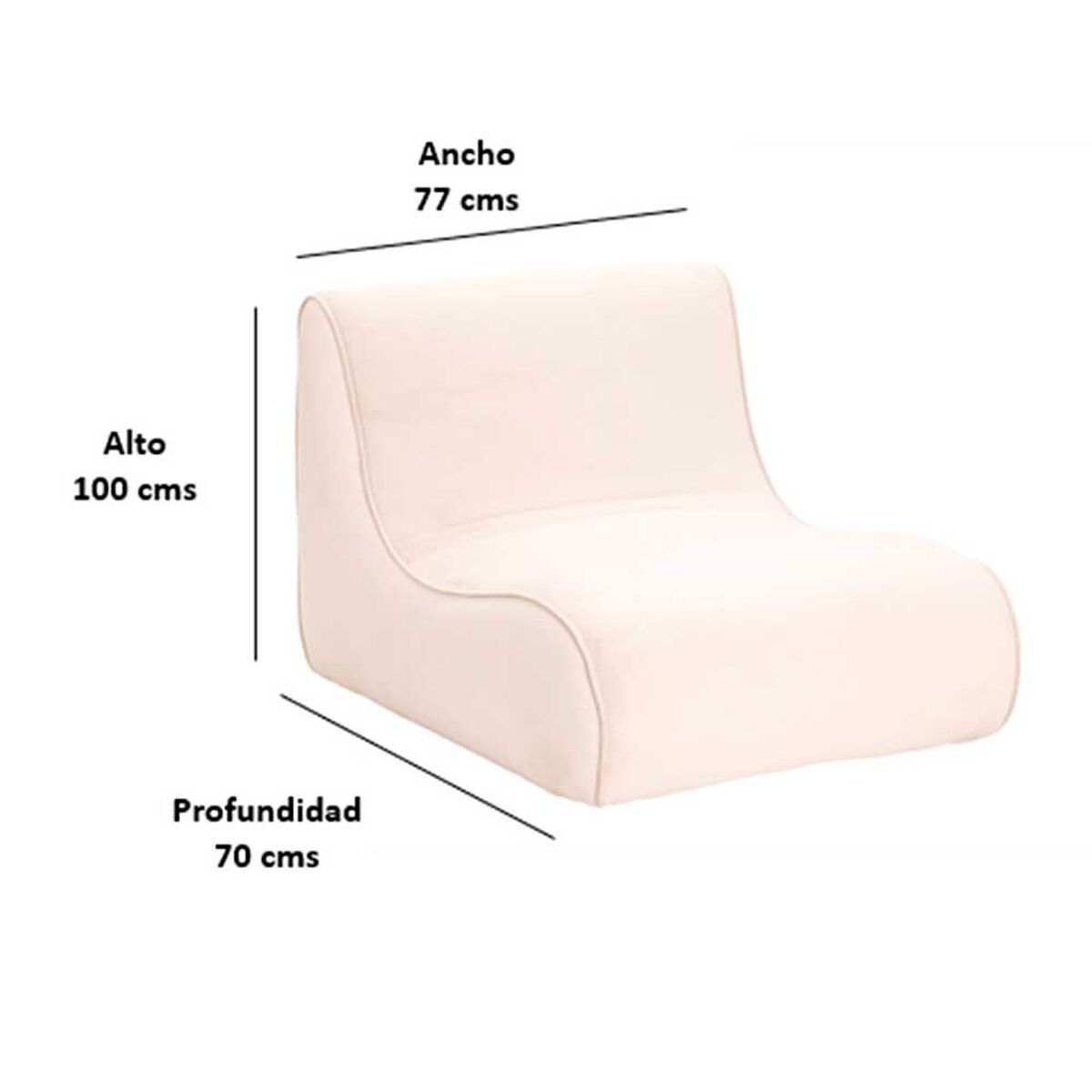 Sill&oacute;n Bodevir Komodo Felpa 1 Cuerpo Gris&nbsp;