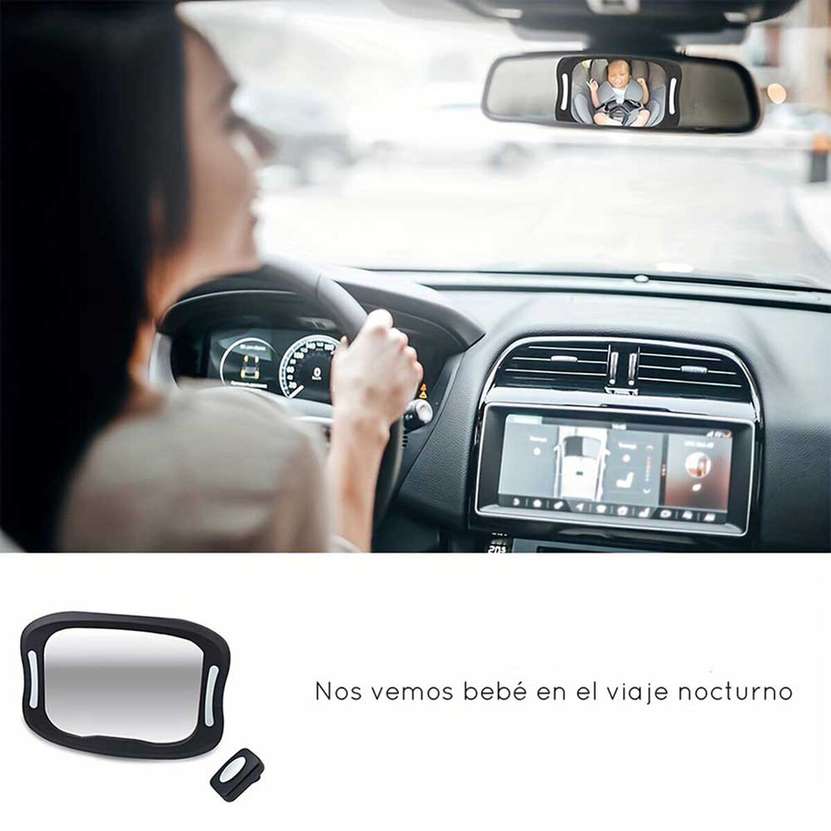 Espejo Auto LED Bebesit