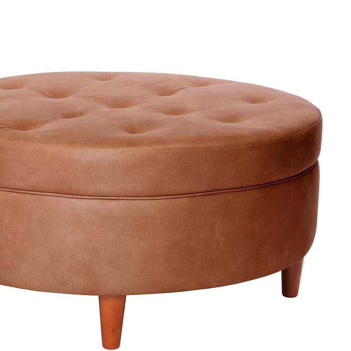 Pouf Latam Home Paris Cuero Kentucky Tabaco