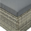 Juego de Terraza Vekkahome Hades Sofá Seccional 6 Cuerpos + Dos Pouf Gris