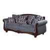 Sof&aacute; Tela Soft Velvet Latam Home Catania 3 Cuerpos