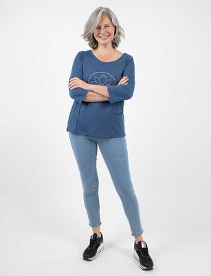 Imagen 2 del producto Polera Manga 3/4 Mujer Portman Club Azul, Beige, Crudo, Negro, Rosado