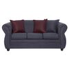 Juego de Living Black Factory Emili Sofá 3 Cuerpos + Dos Sillones 1 Cuerpo Marengo