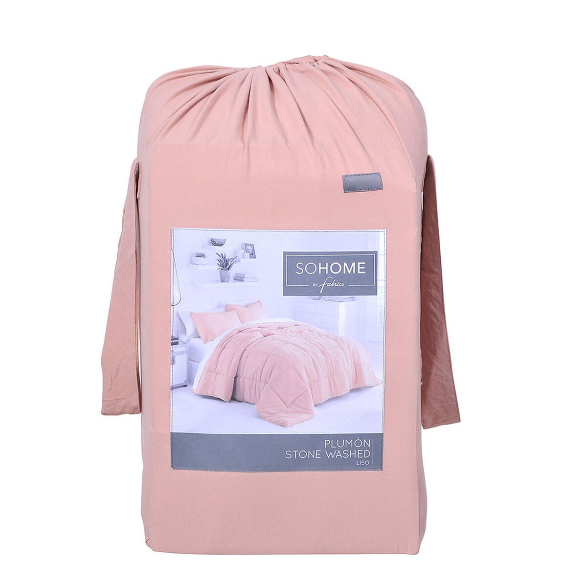 Plumón Microfibra Liso 2 Plazas Rosa