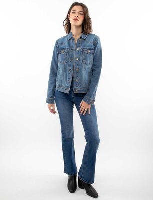 Imagen 2 del producto Chaqueta Denim Mujer Zibel Azul, Celeste, Negro