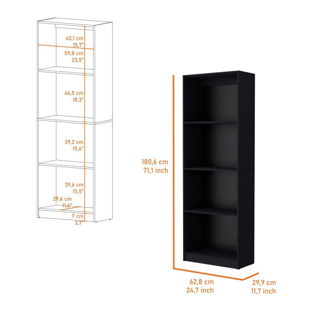 Estante + Estante 2 Puertas TuHome Home Wengue