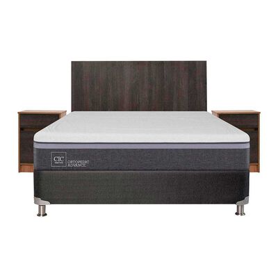 Imagen 1 del producto Box Spring CIC 2 Plazas Ortopedic Advance + Respaldo + 2 Veladores