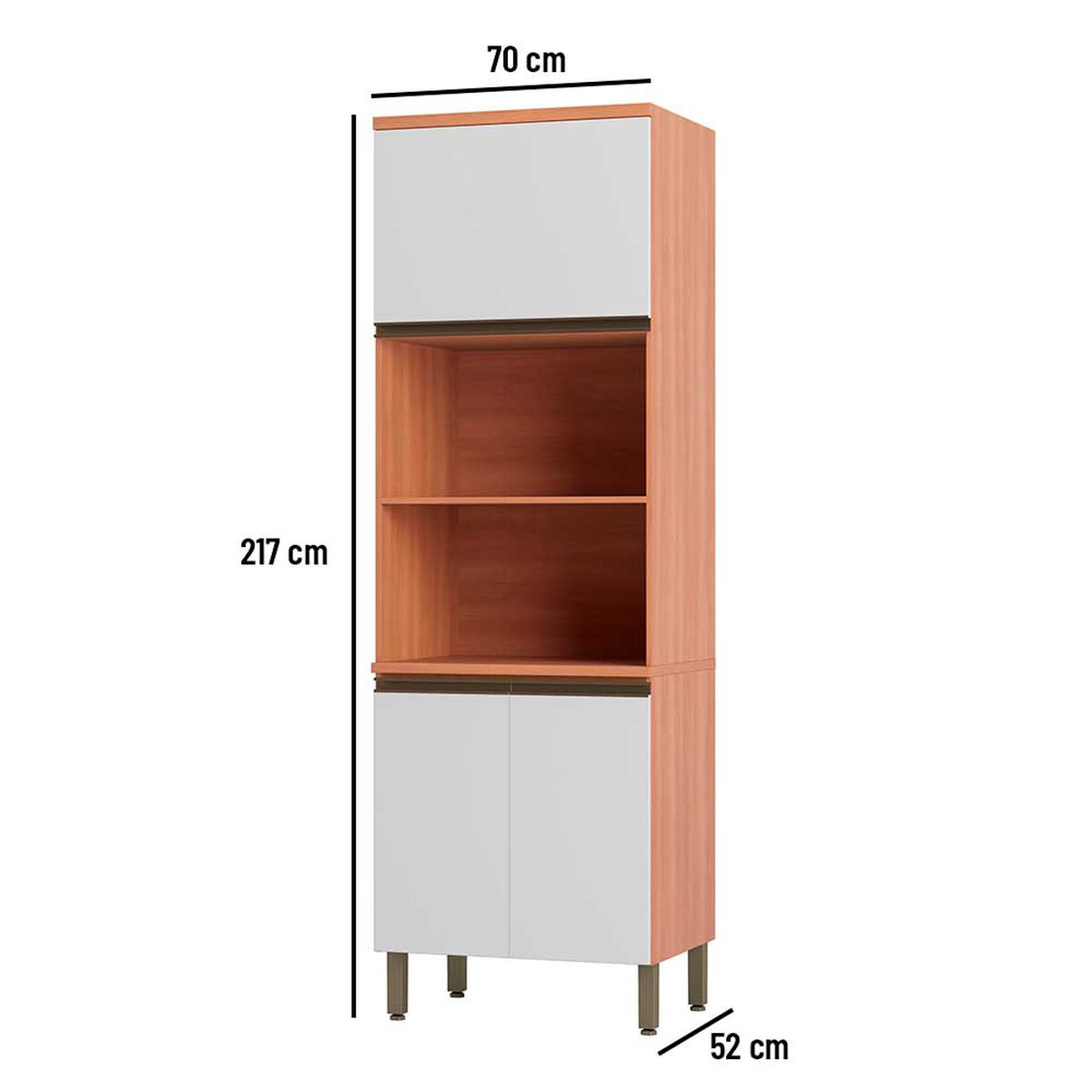 Despensa Roca Macadamia 3 Puertas Blanco