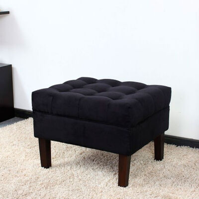 Pouf Bodevir Wood Capitoné