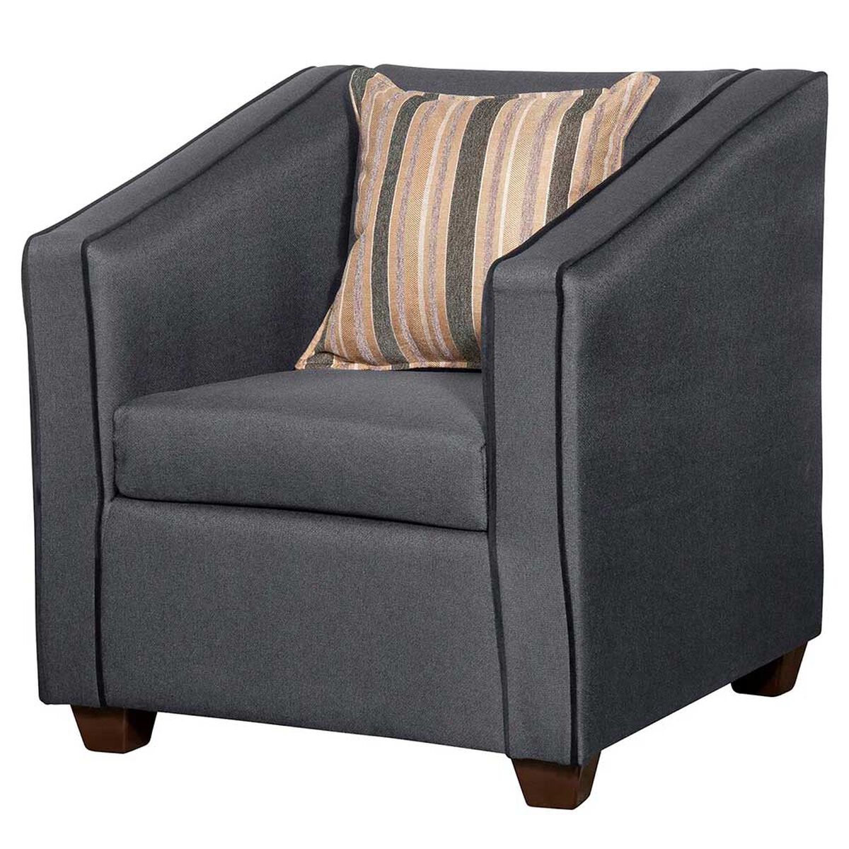 Juego de Living Ruzam Mobel Victorius Sof&aacute; 3 Cuerpos + Dos Sillones 1 Cuerpo Lino Gris