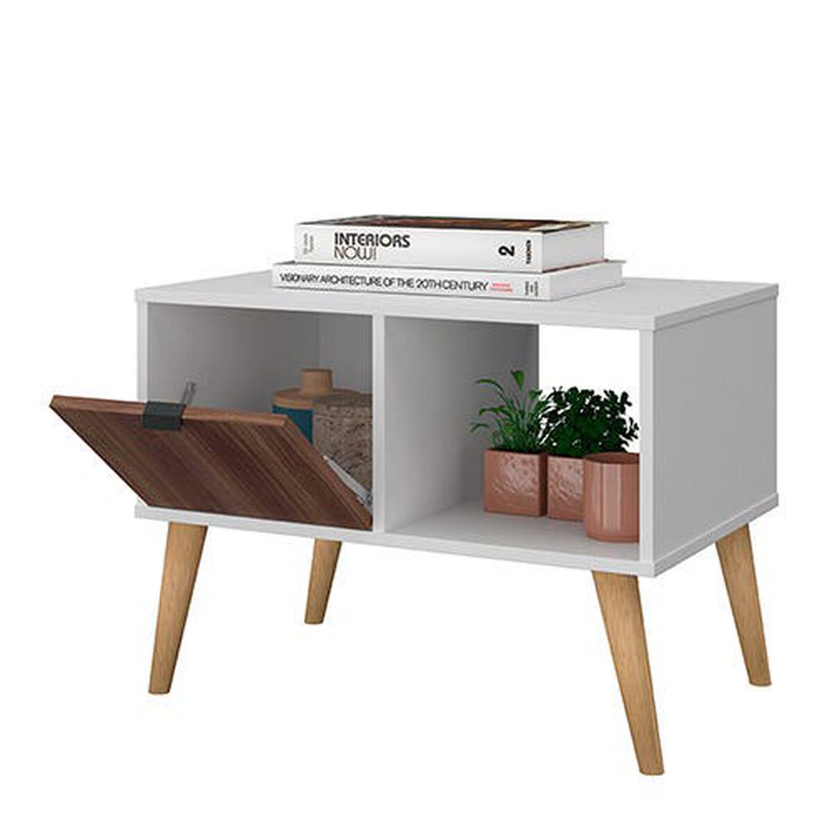 Mesa de Centro Home Mobili Jovi Blanco Café