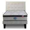 Cama Europea Simmons 1,5 Plazas Dreamer Plazasus Box + Respaldo Urban Arena