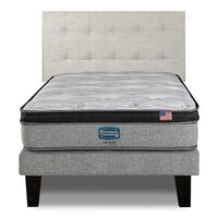 Cama Europea Simmons 1,5 Plazas Dreamer Plazasus Box + Respaldo Urban Arena