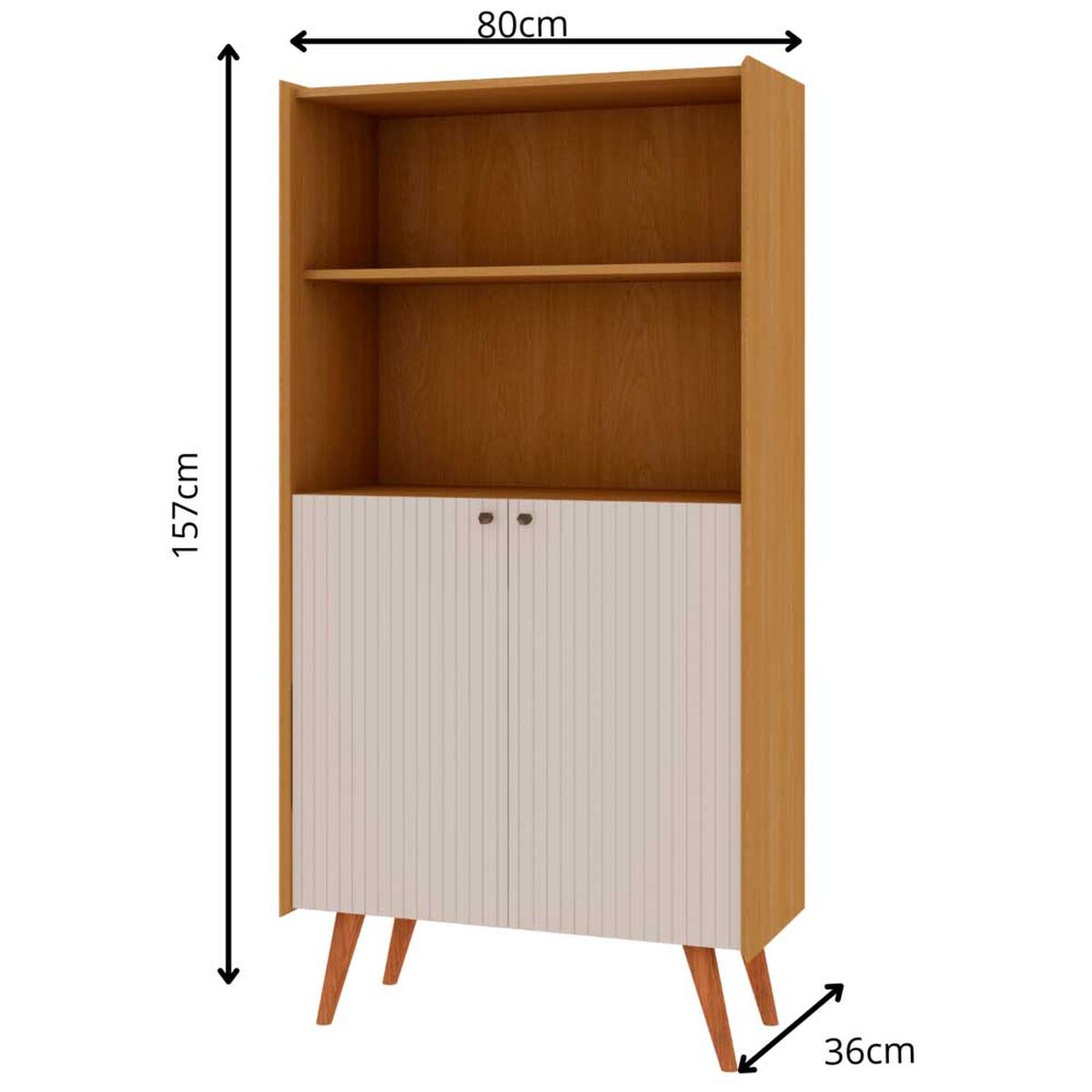 Estante Vekkahome Living 2 Puertas Caf&eacute;