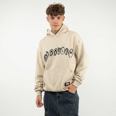 Polerón Hoodie Hombre Icono Beige, Cafe