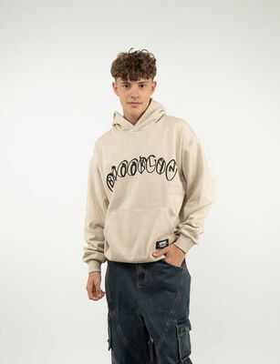 Imagen 1 del producto Polerón Hoodie Hombre Icono Beige, Cafe