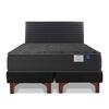 Cama Europea Flex Base Dividida 2 Plazas Black + Respaldo Modern Grafito