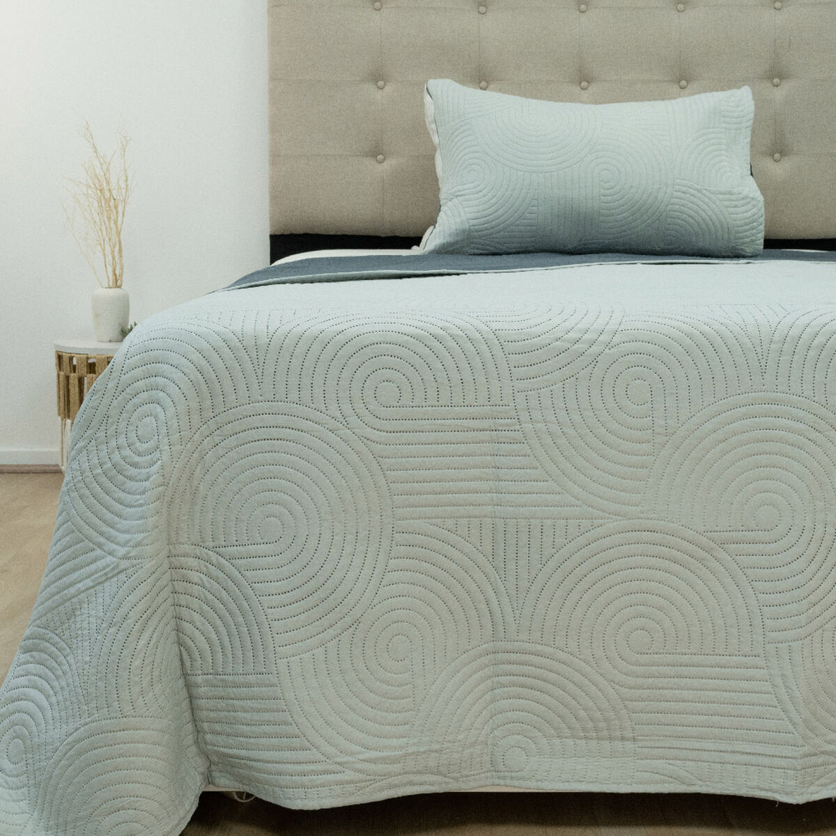 Quilt Doral Hotpress Bi-Color 1,5 Plazas Gris