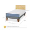 Cama Europea CIC 1,5 Plazas Excellence + Respaldo Villarrica Mostaza