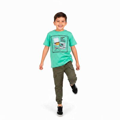 Polera Manga Corta Ni&ntilde;o Chess