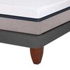 Cama Europea Balance King Base Dividida + Mueble + Respaldo Eufrates