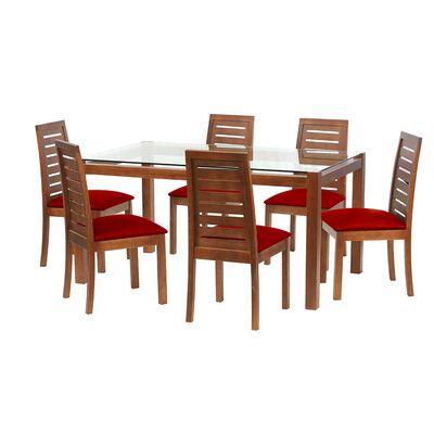 Juego de Comedor Latam Home Barcelona 6 Sillas Rojo
