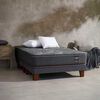 Cama Europea Celta Base Dividida 2 Plazas Everest Copper Black + 2 Almohadas + Textiles