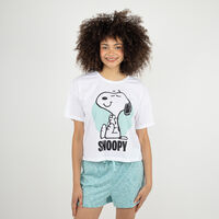 Pijama Mujer Snoopy Celeste