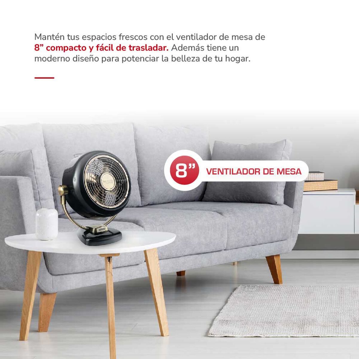 Ventilador de Mesa Thomas TH-12BNM Bronce/Negro