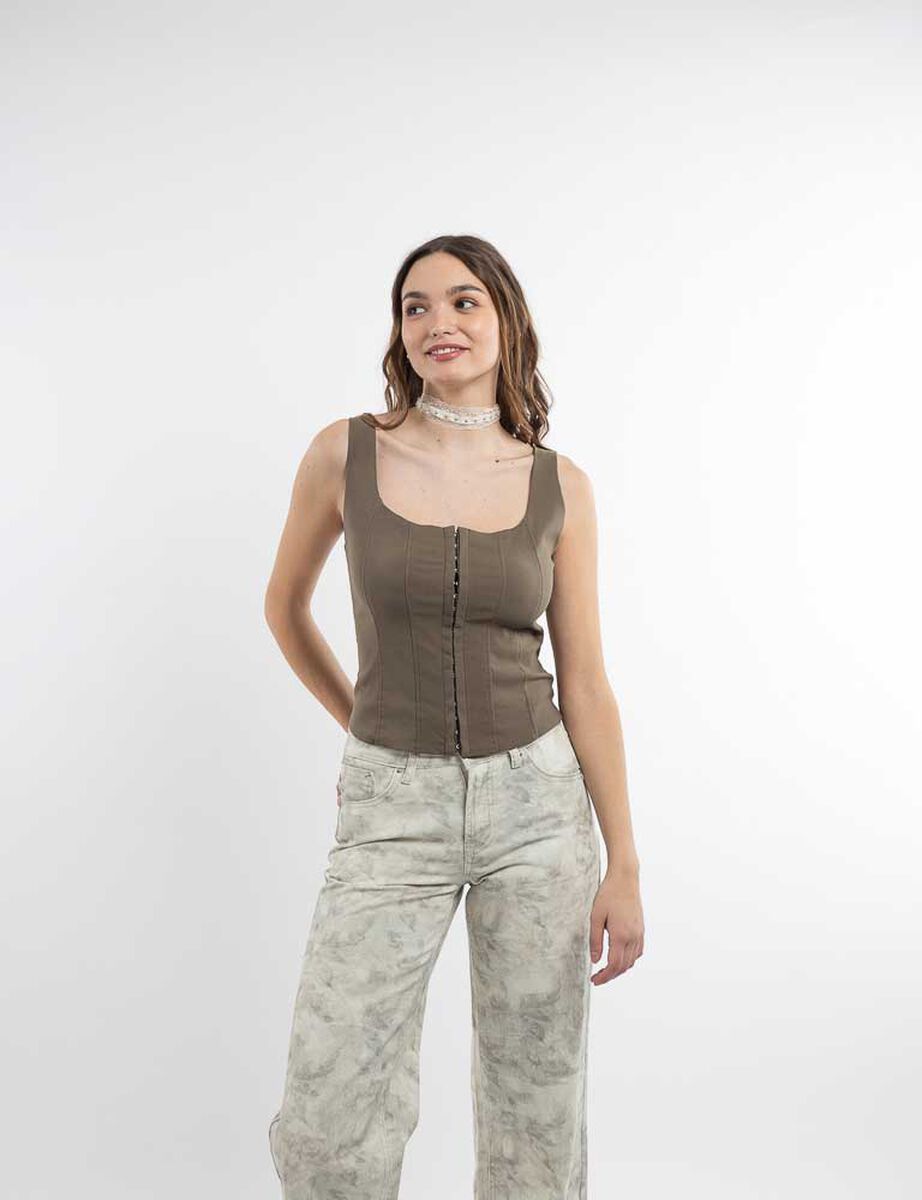 Blusa Corset Sin Mangas Mujer Icono