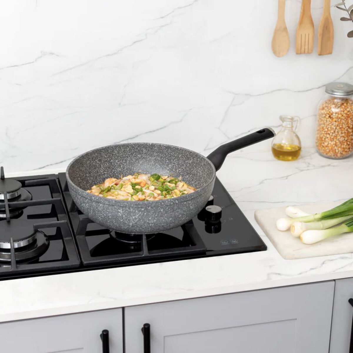 Wok Korkmaz Palma 28x8.5cm 4.5 lt.  Acero