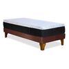Cama Europea Latam Home 1,5 Plazas Zen Top Foam Hybrid Velvet Chocolate