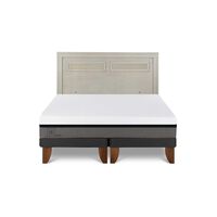 Cama Europea CIC Base Dividida 2 Plazas Balance + Respaldo Milan Alpino