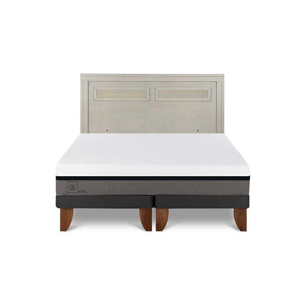 Cama Europea CIC Base Dividida 2 Plazas Balance + Respaldo Milan Alpino