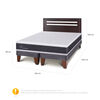 Cama Europea CIC Base Dividida 2 Plazas New Ortopedic + Respaldo