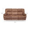 Bergere Reclinable Furnitech Nashville 3 Cuerpos Café