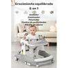 Andador Caminador 5 En 1 con Apoya Pies Lubabycas Gris