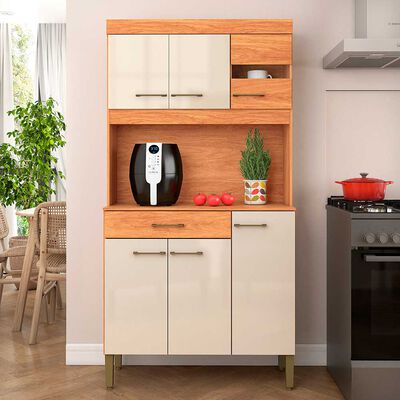 Kit Cocina Vekkahome Carla 5 Puertas Beige