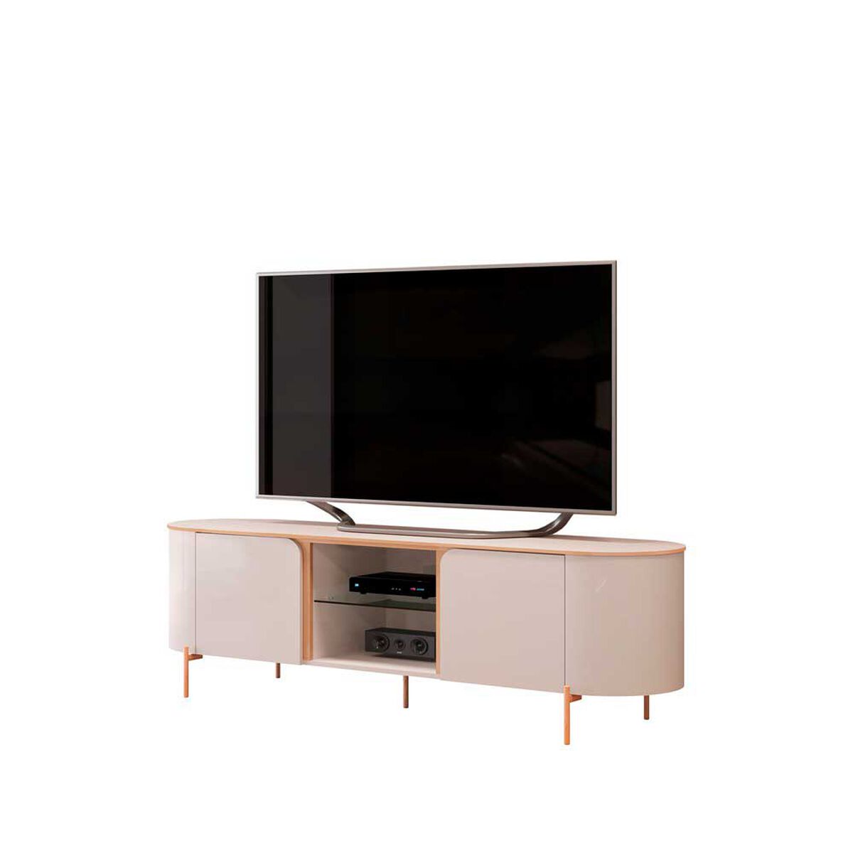 Rack TV Adele Altavision Hasta 65" Blanco Crema