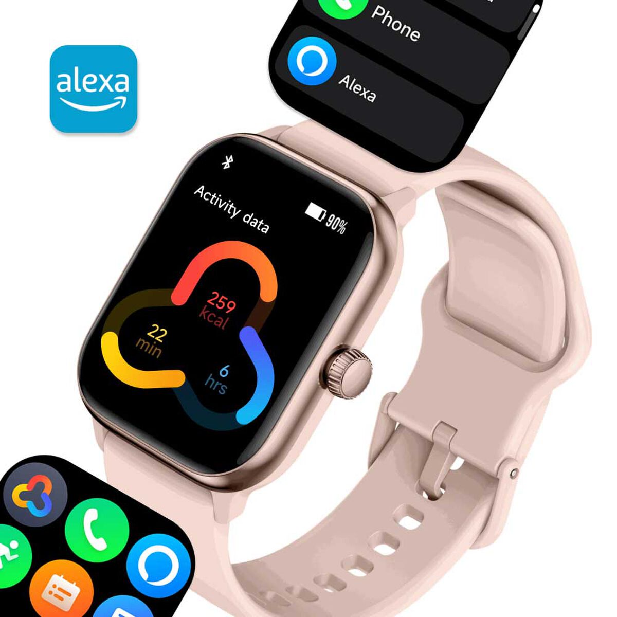 Smartwatch Lhotse Music Rhythm X10 Pink 41mm