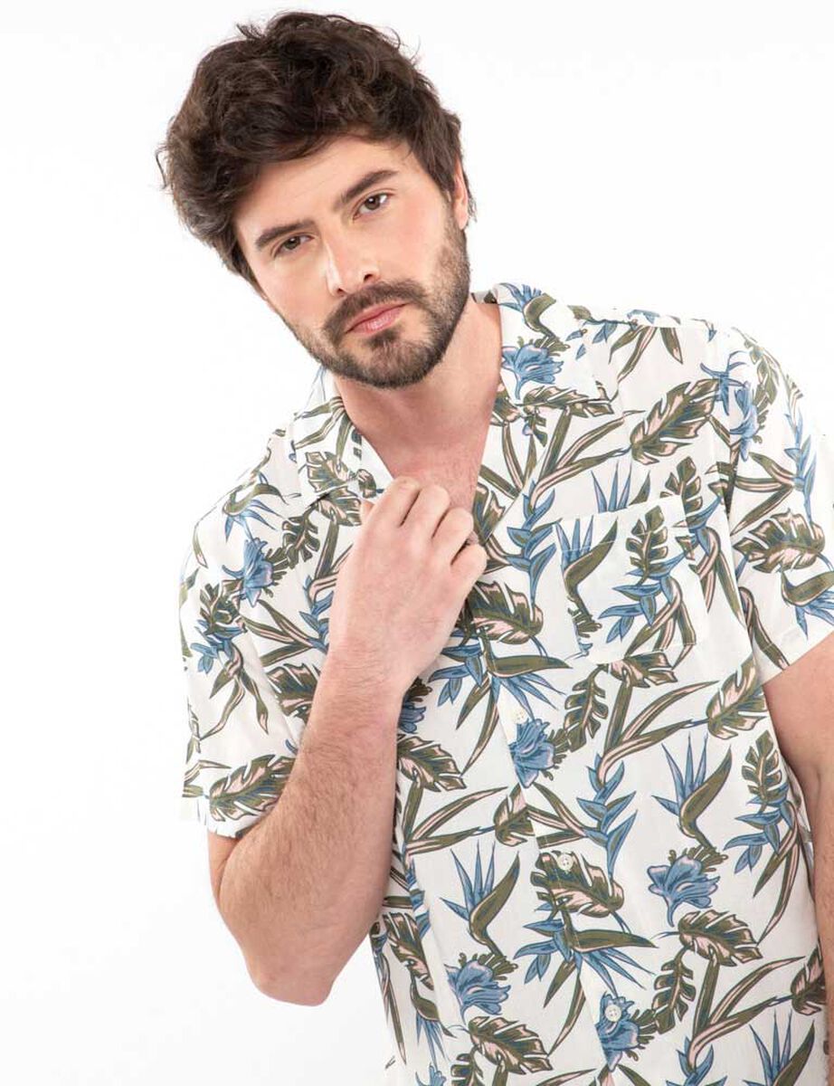 Camisa Estampada Manga Corta Hombre Portman Club