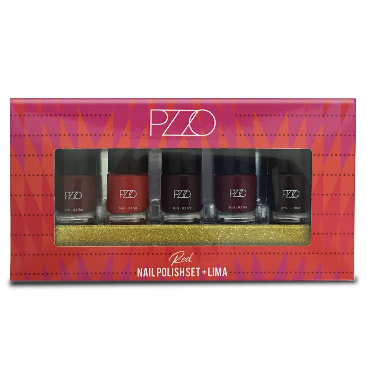 Set Esmaltes Nail Polish Set + Lima Red Petrizzio N20