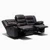 Juego de Living Reclinable Daniels Sof&aacute; 3 Cuerpos + 2 Bergers Roma Negro