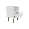 Velador Yardas CB201BCBC Blanco 1 Cajón