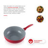 Wok Aluminio Thomas 28 cm Rojo