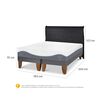 Cama Europea CIC Base Dividida King Alaska + Respaldo Miro Negro