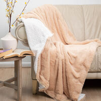 Manta Plush Sherpi Deluxe 127X152 Maiz